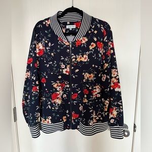 Grace and lace floral bomber jacket.